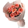 Букет из пионовидных роз «Персиковый сорбет»